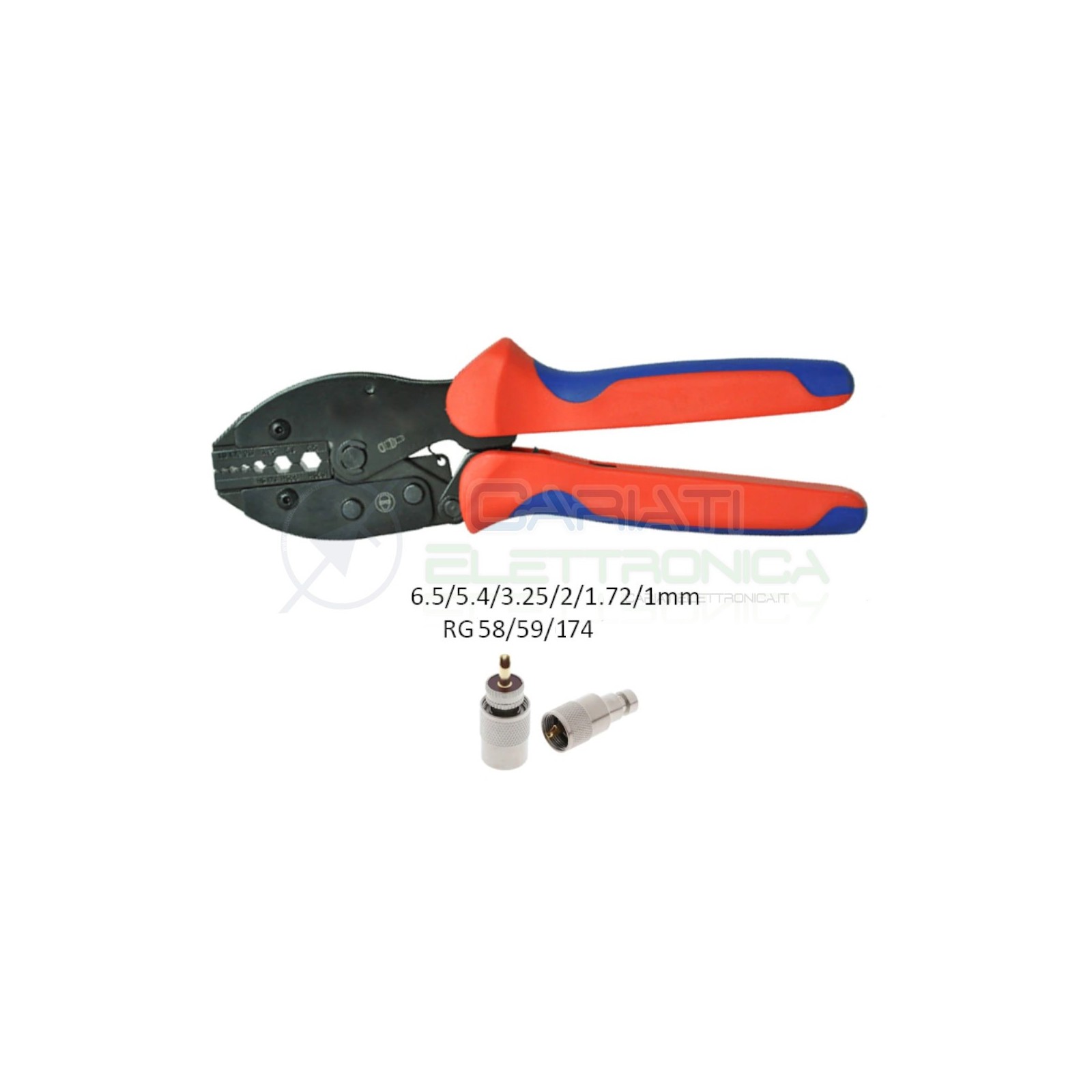 Pinza Crimpatrice Rg58 Rg59 Video Per Crimpare Connettore Cavo Coassiale Rg58 Rg59 Video