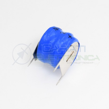 Battery 2,4V 60mAh NiCd Button rechargeable with soldering pin for pcbExtracell