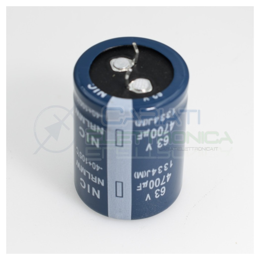 Condensatore elettrolitico 4700uF 4700 uF 63V 85°C 30x40mm