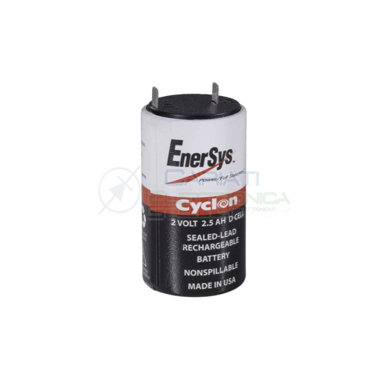 Batteria Cyclon 2V 2,5Ah 2500mAh Accumulatore Ricaricabile al Piombo EnersysEnersys