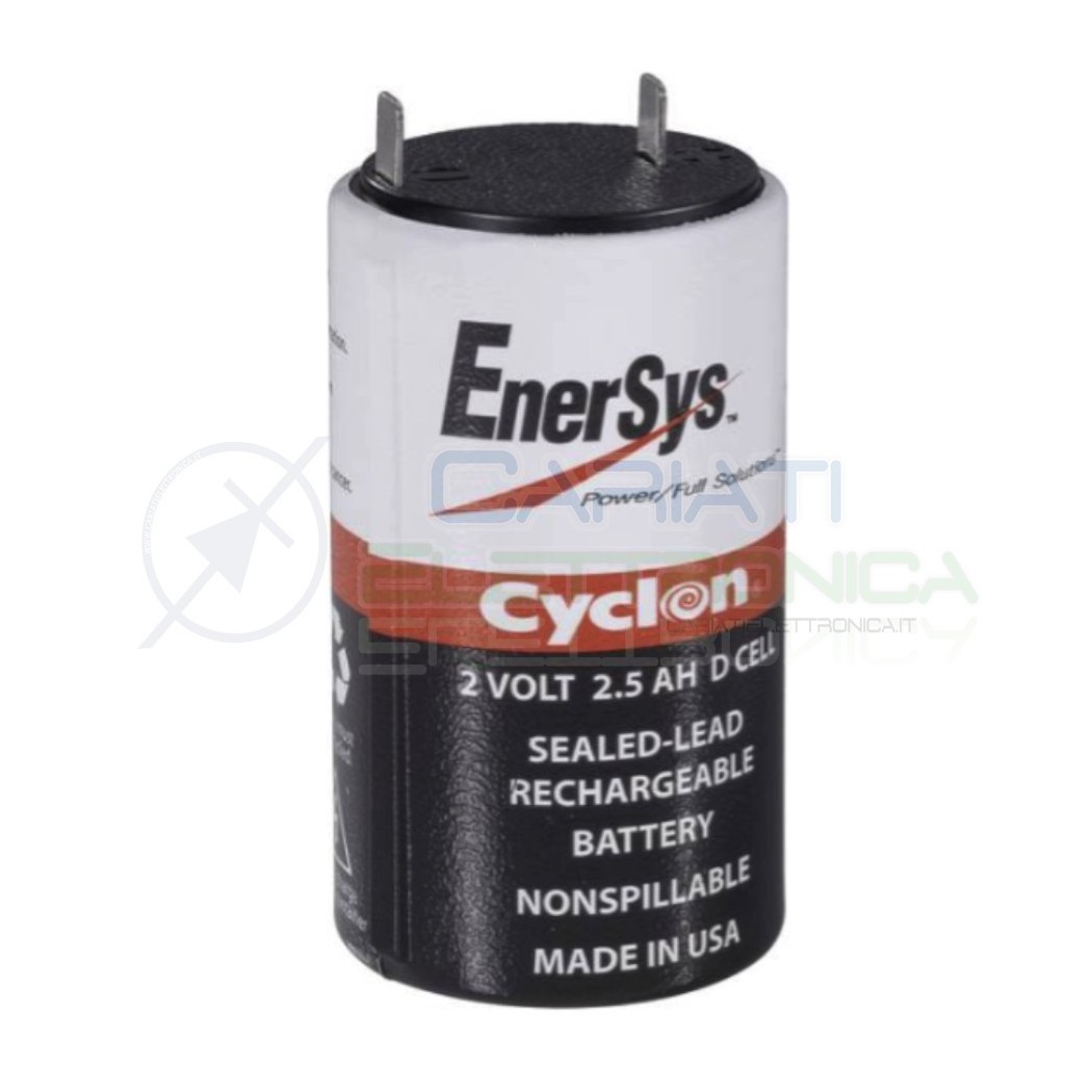 Batteria Cyclon 2V 2,5Ah 2500mAh Accumulatore Ricaricabile al Piombo EnersysEnersys