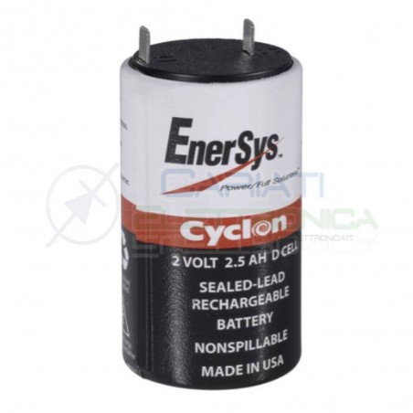 Batteria Cyclon 2V 2,5Ah 2500mAh Accumulatore Ricaricabile al Piombo EnersysEnersys