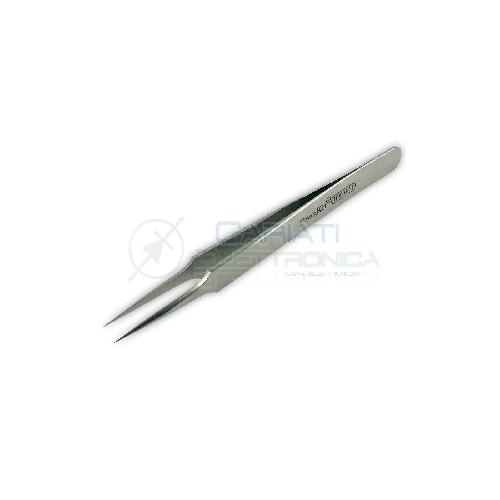 PROSKIT 1PK-102T Pinzette dritte a punta finissima (120 mm) Proskit
