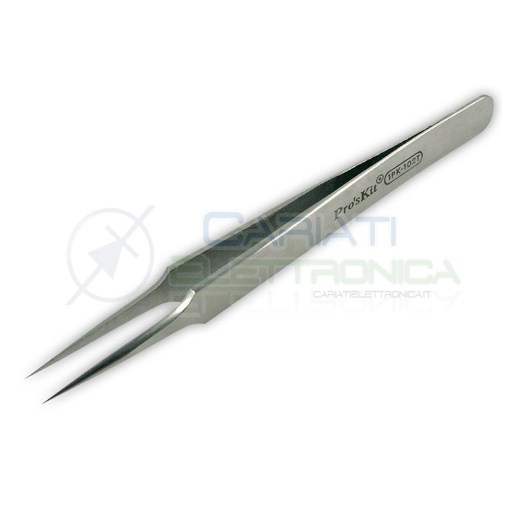 Pinza Pinzetta Punta Super Fine Professionale in Acciaio Resistente agli AcidiProskit