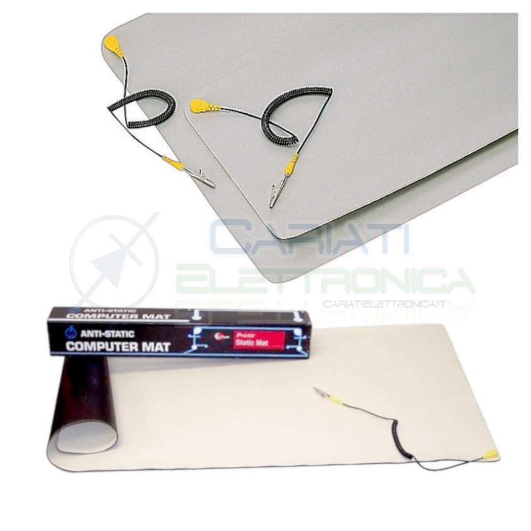 Tappeto Antistatico con Bracciale da laboratorio elettronica 60x60cmProskit