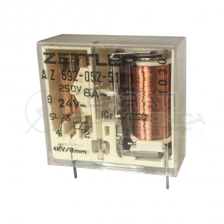 Relè Zettler AZ692-052-51M bobina da 24Vdc 8A 250Vac 8A 30Vdc SPDT Zettler