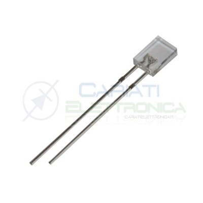 50 pezzi Led Bianco Freddo rettangolare rettangolari 110° 2x5x7mm Flat Top Generico