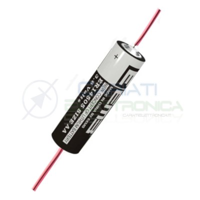Battery AA ER14505 3.6V 2400mAh rechargeable with soldering pins Li-SOCL2EEmb Battery