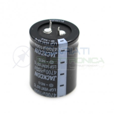 Condensatore elettrolitico 4700uf 4700 uf 100v 85°C 35x45 mm passo 10mm Jackcon