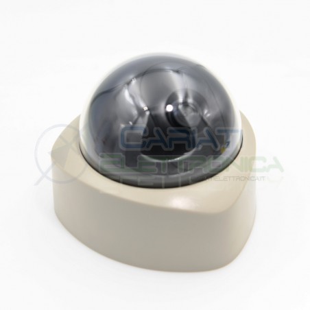 Telecamera di sicurezza finta Dome sensore movimento led rosso