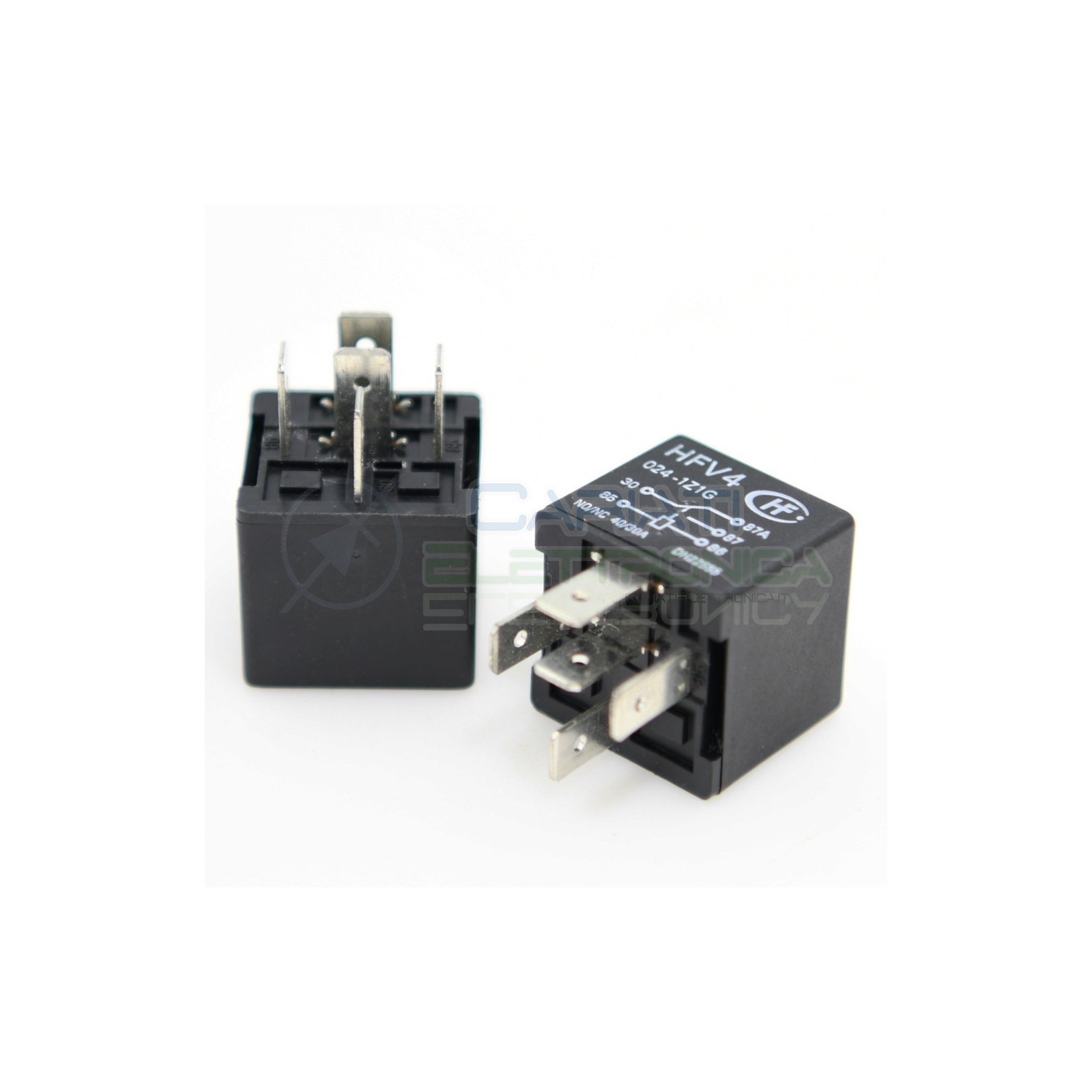 HFV4 Relè 24v 30A 40A Relay Auto Camper Universale 5 Contatti HONGFA RELAY