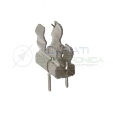 2 Pezzi Clips portafusibile per fusibili 5x20 e 6,3x32 mm clip porta fusibile Generico