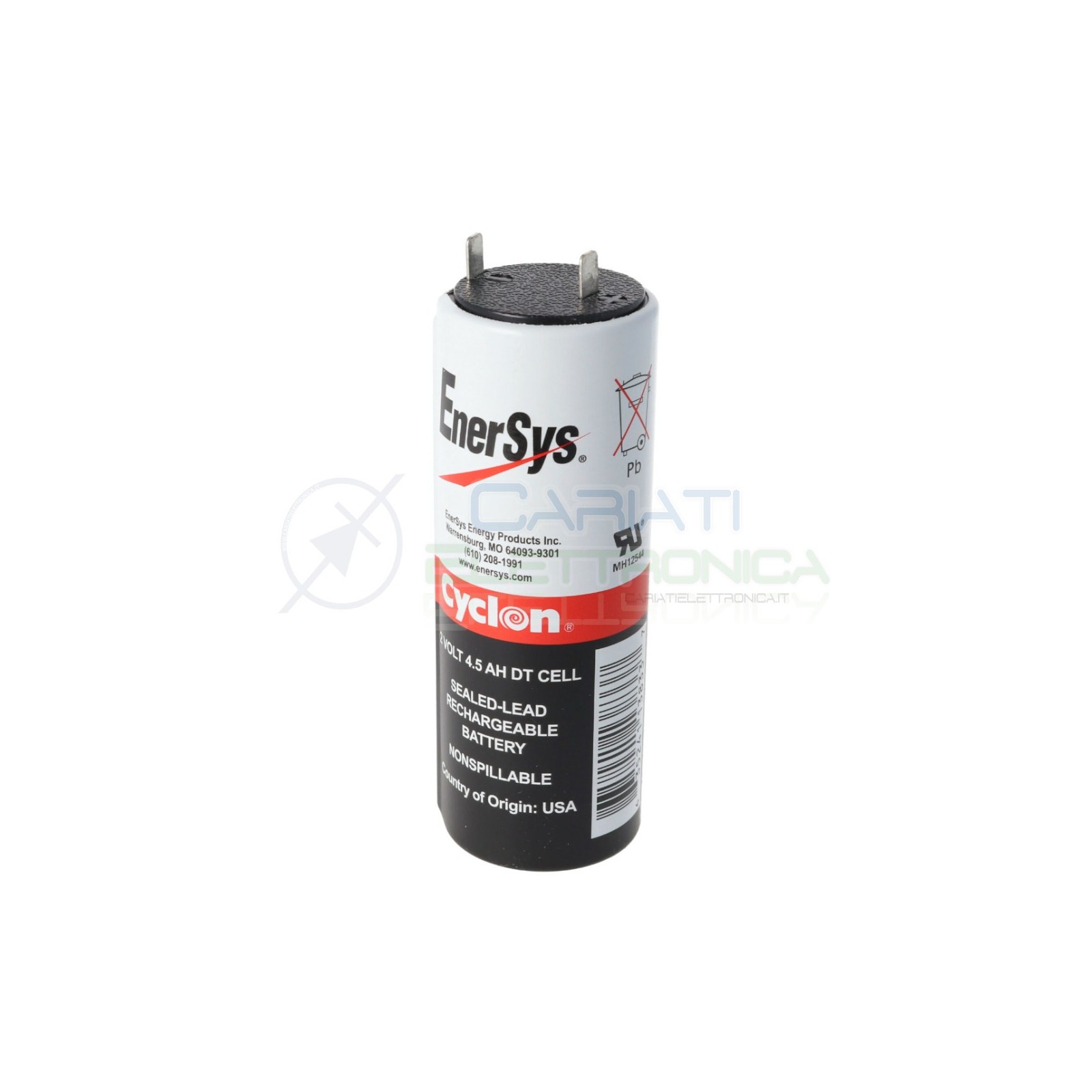 Batteria Cyclon 2V 4,5Ah 4500mAh Accumulatore Ricaricabile al Piombo EnersysEnersys