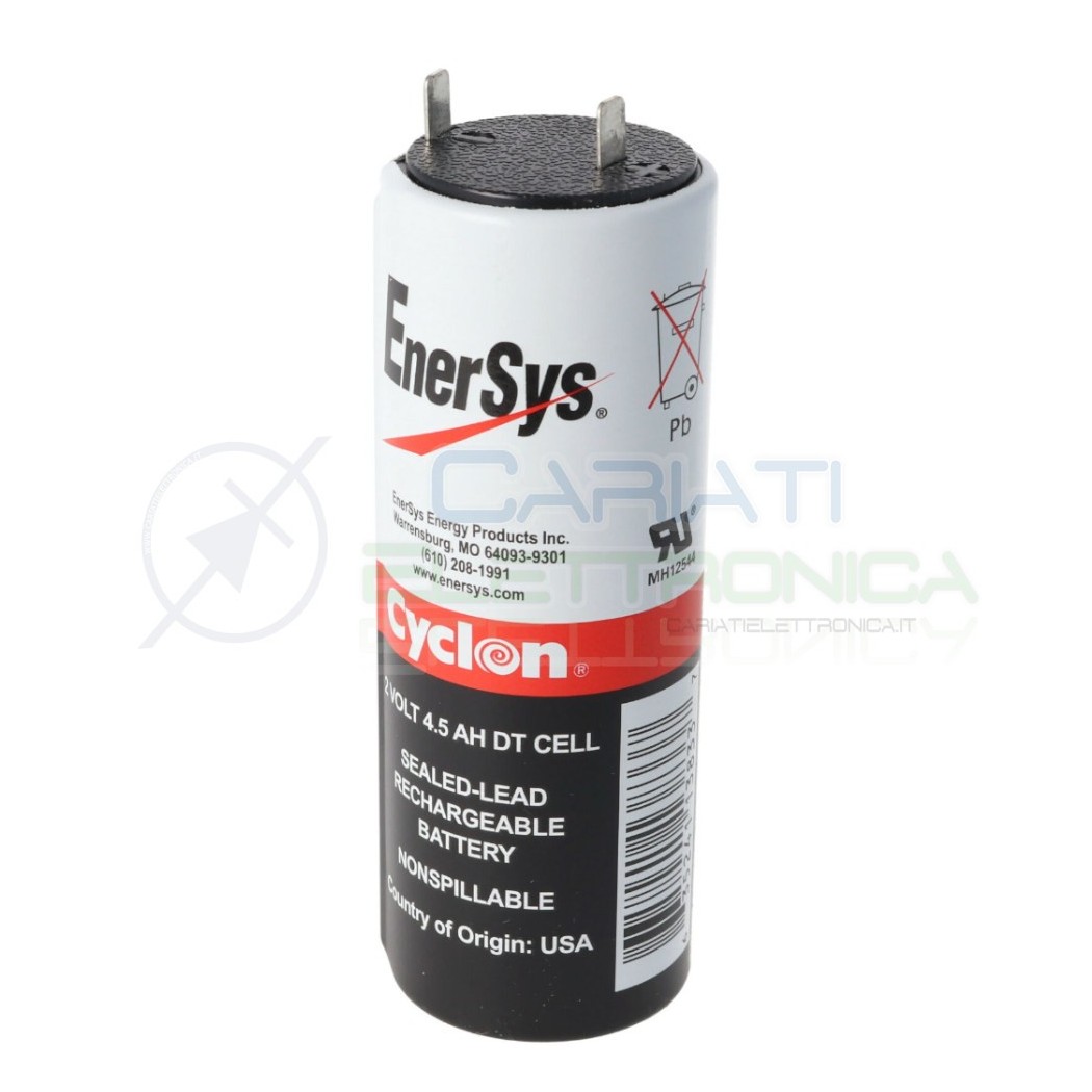 Batteria Cyclon 2V 4,5Ah 4500mAh Accumulatore Ricaricabile al Piombo EnersysEnersys