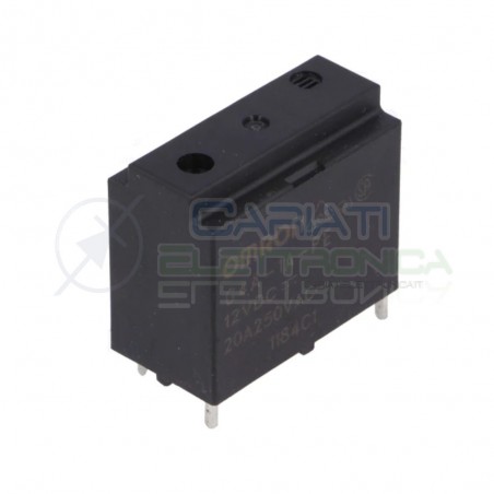 Relè G4A-1A-PE DC12 SPST bobina 12Vdc 250Vac 20A Omron singolo 1 scambio Omron