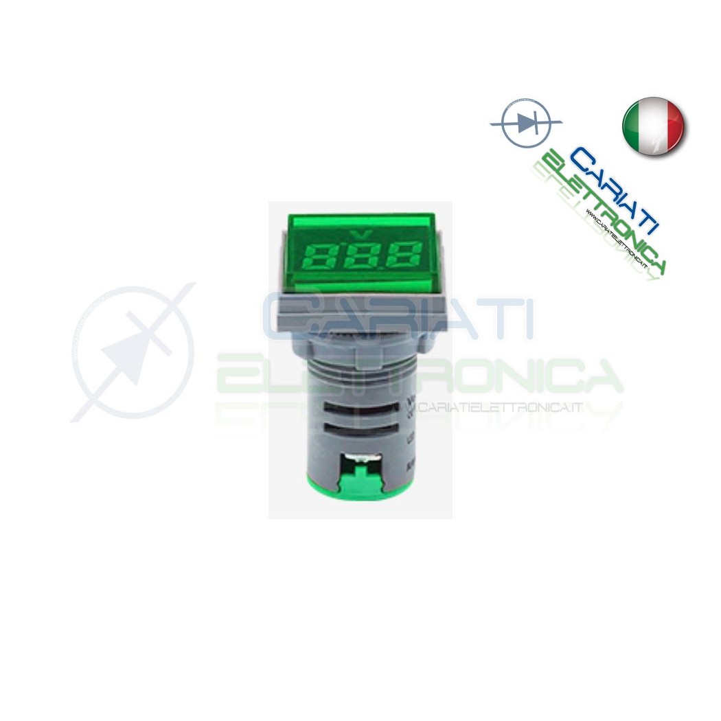 copy of Amperometro Display Amperometrico 100A Verde da Pannello 22mmGenerico