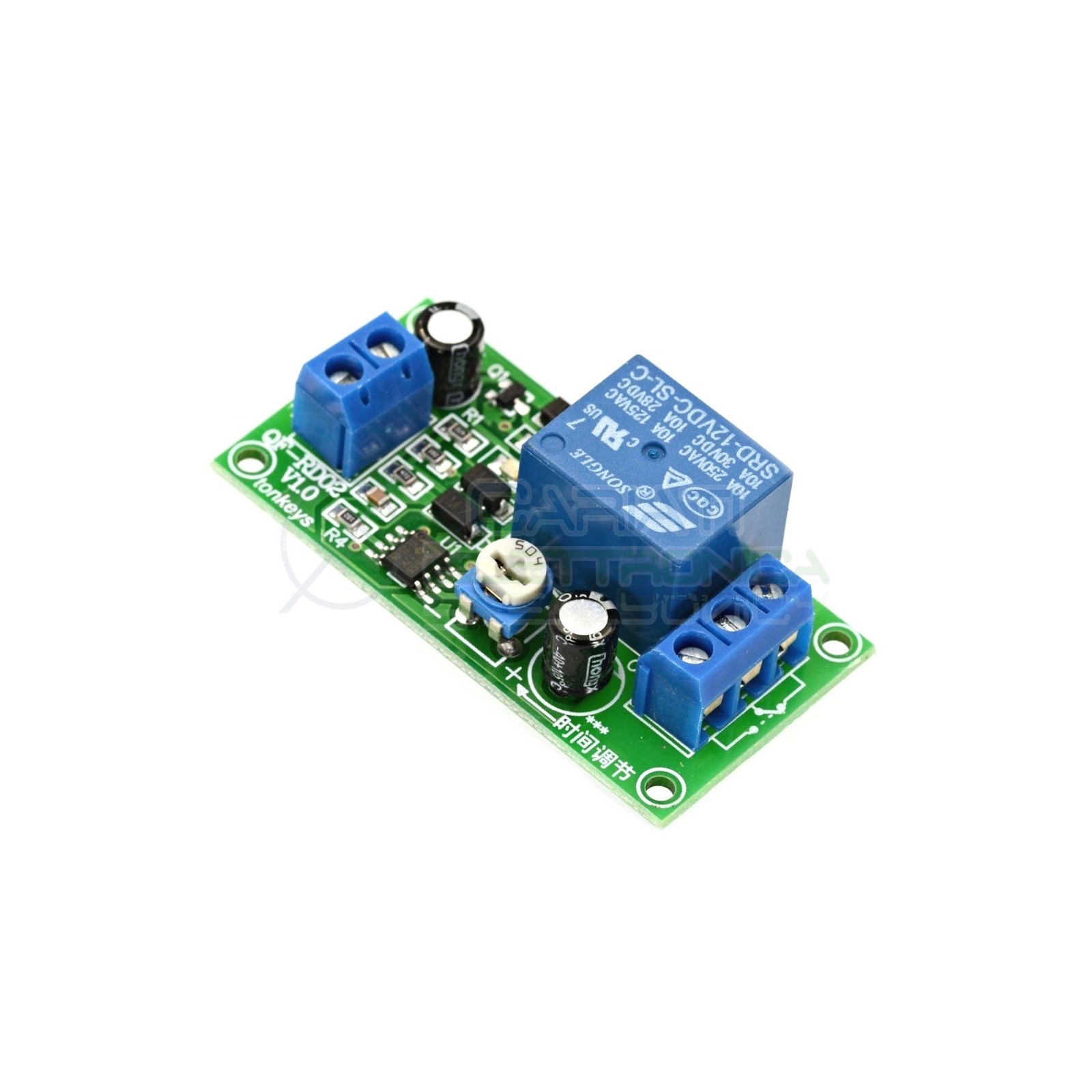 Modulo temporizzatore timer 0-60 secondi 24v regolabile ne555 rele' relay Generico