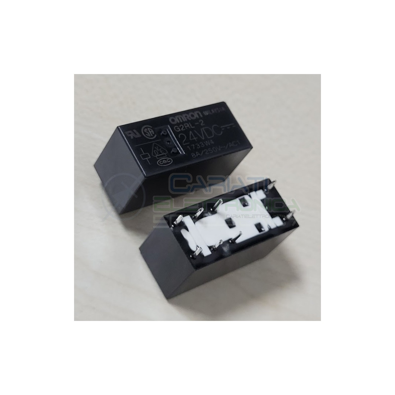 Relè G2RL-2-DC24 Omron Bobina 24V 8A 24Vdc 250V DPDT Omron Omron