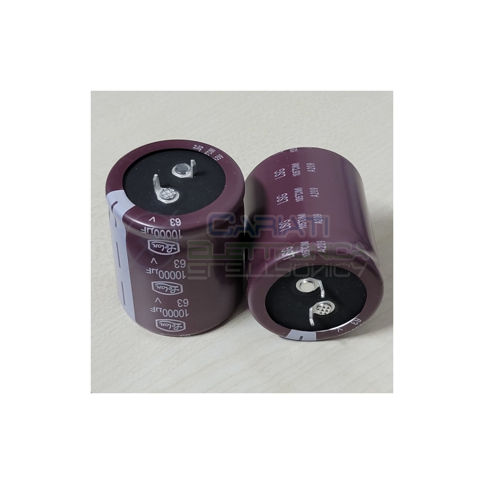 Condensatore Elettrolitico SNAP-IN 10000uF 63V 35x40 105° Passo 10mm Lelon