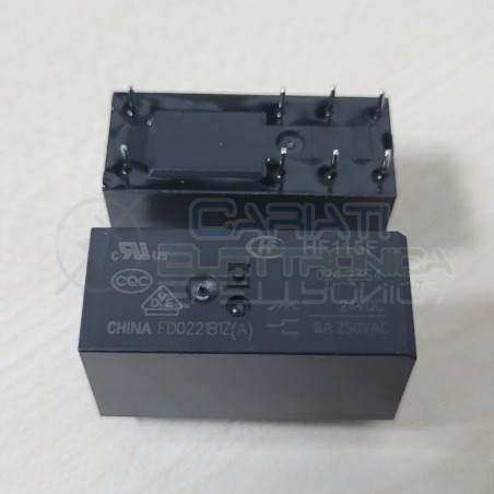 HF-115F 024-2ZS4 Relè con bobina 24V Spdt 8A 250V JQX115F 8 Pin HONGFA RELAY