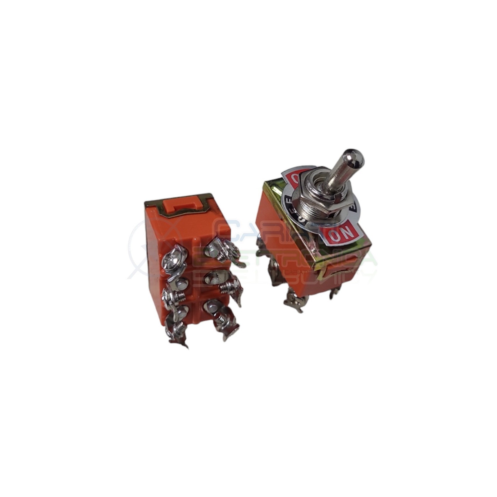 Interruttore Deviatore Bipolare a Leva DPDT ON OFF ON 15A 250V 6 Pin