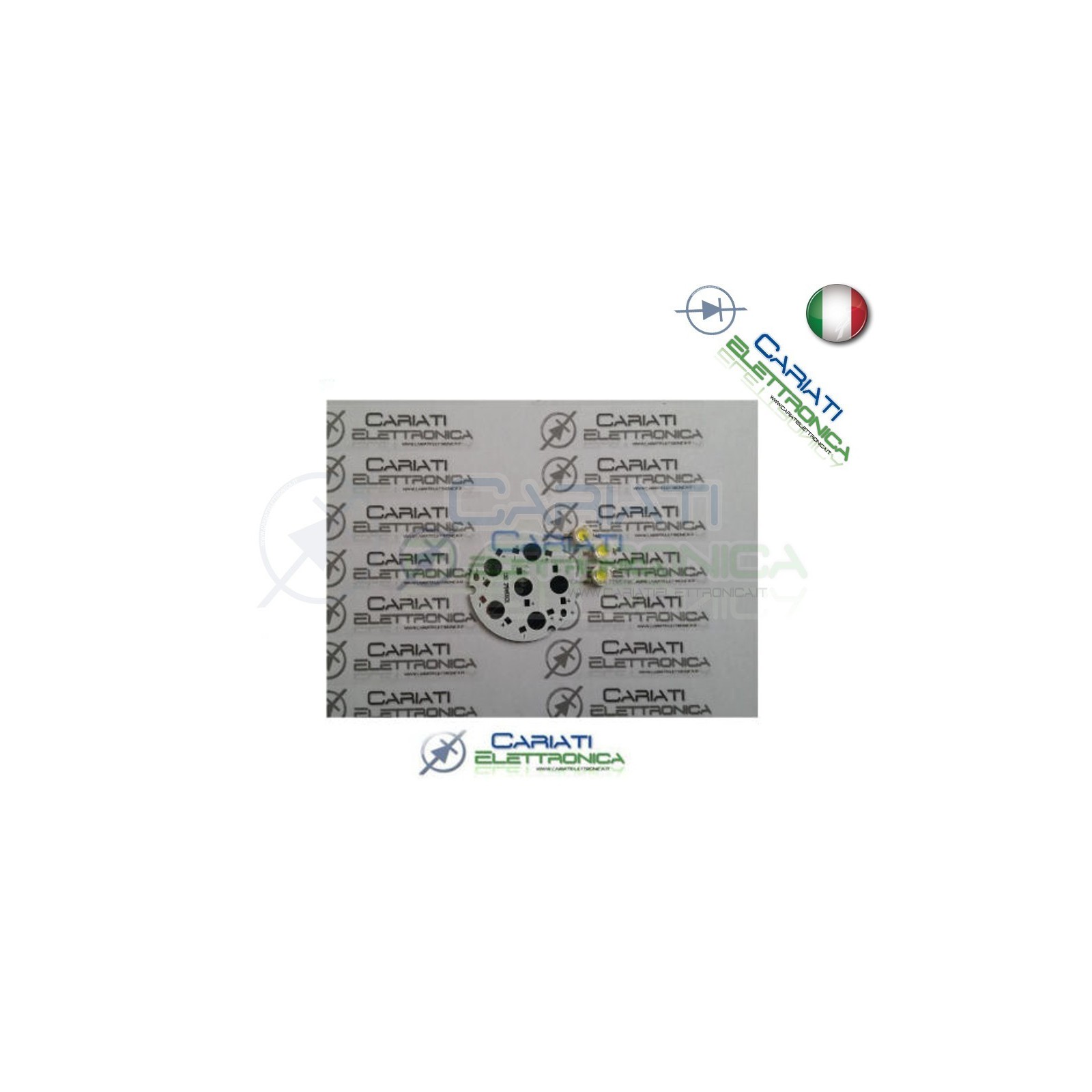1pz BASETTA BASE PCB ALLUMINIO PER 6 LED POWER