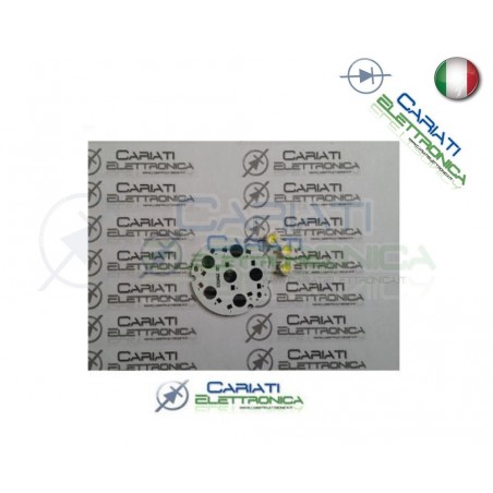 1pz BASETTA BASE PCB ALLUMINIO PER 6 LED POWER