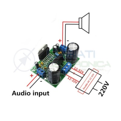 TDA7294 Amplificatore Mono 100Watt 12V - 32V AC 1 x 100W Generico