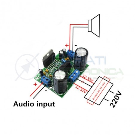 TDA7294 Amplificatore Mono 100Watt 12V - 32V AC 1 x 100W Generico
