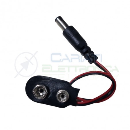Cavo Snap Batteria 9V con attacco Dc 5,5X2,1