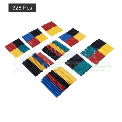 Kit 328pz Guaina Termorestringente Multicolore Termo retraibileGenerico