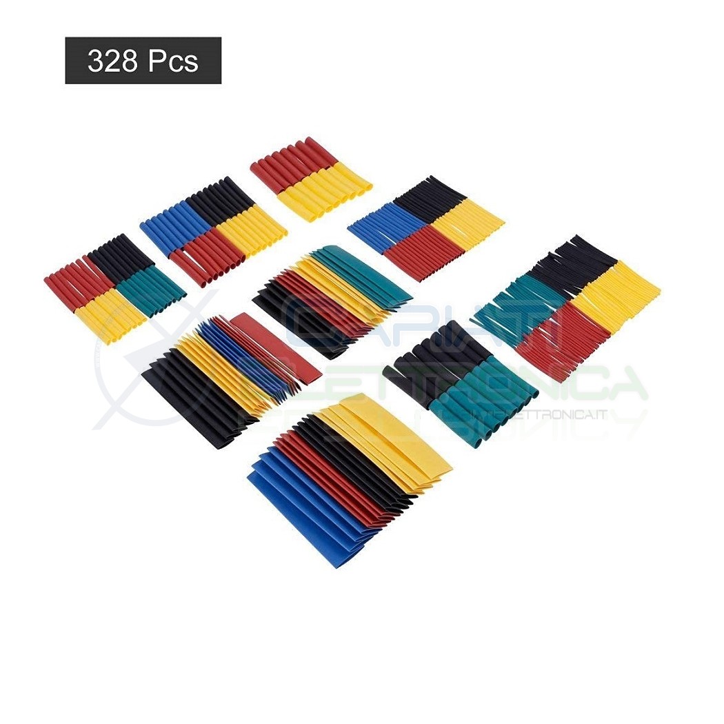 Kit 328pz Guaina Termorestringente Multicolore Termo retraibileGenerico
