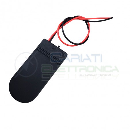 Porta batterie Per 2 Batterie CR2032 con interruttore on/offGenerico