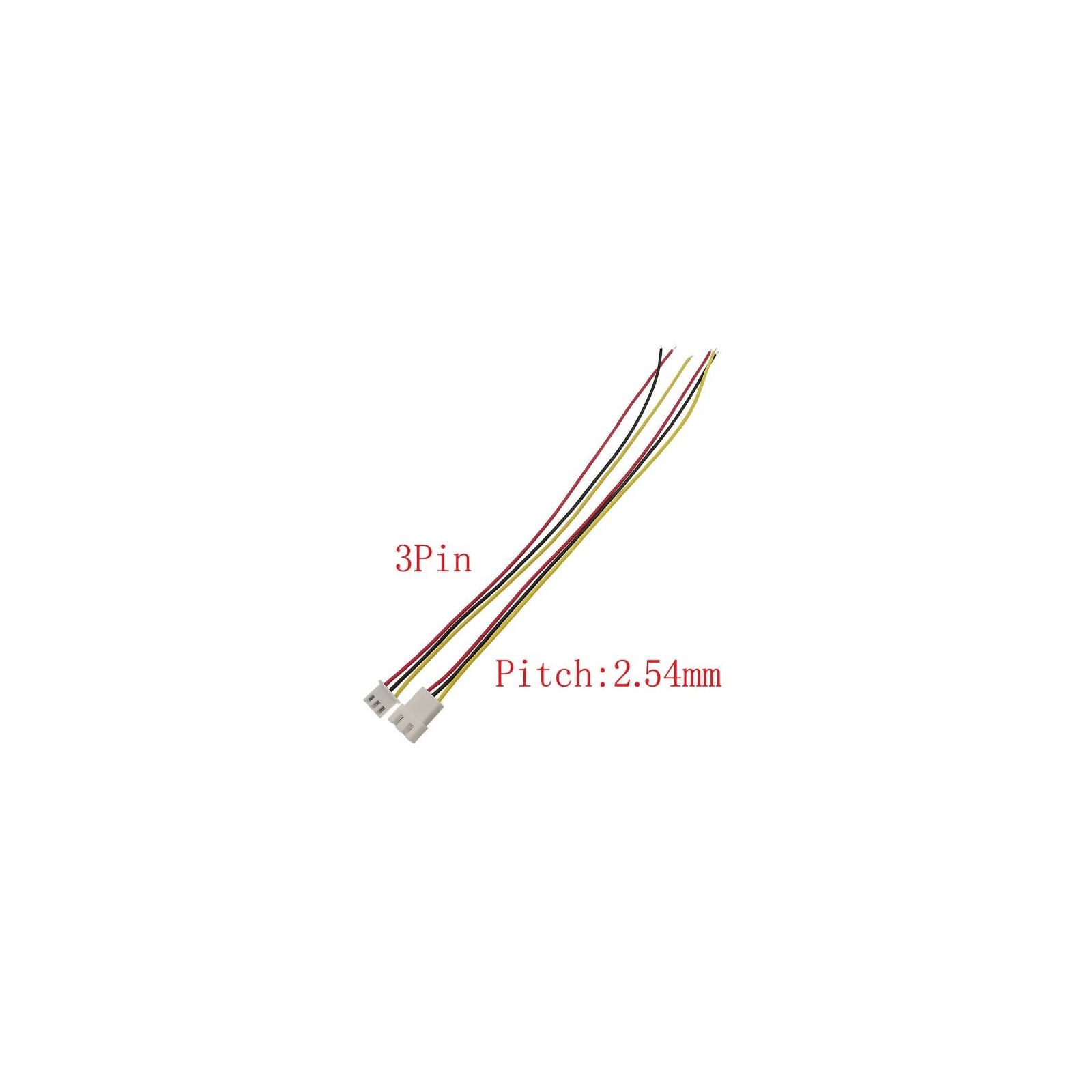 copy of 2 Set Cavo connettore Plug 3 poli JST XH passo 2.5mm con cavo 26AWG 19cmGenerico
