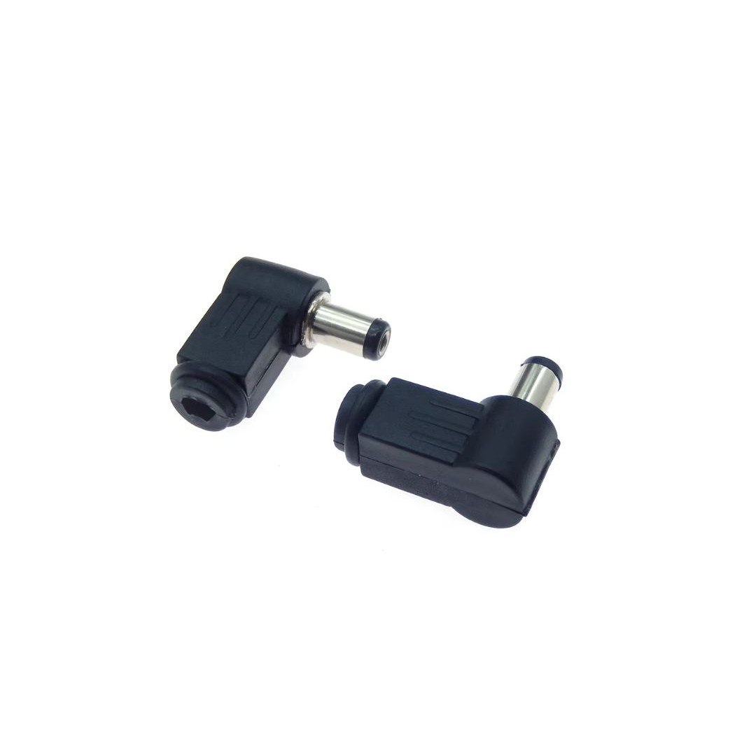 2 PEZZI CONNETTORE ALIMENTAZIONE DC A 90° MASCHIO 5,5 X 2,1 X 9,5 mm