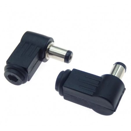 2 PEZZI CONNETTORE ALIMENTAZIONE DC A 90° MASCHIO 5,5 X 2,1 X 9,5 mm