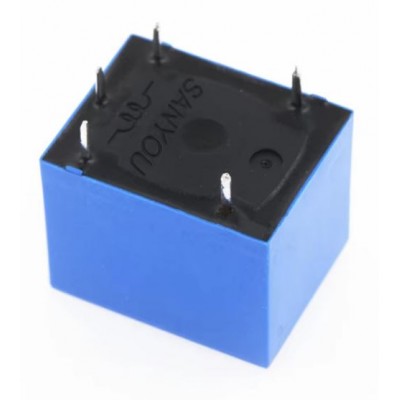 Relè relay Sanyou SRD-S-124D bobina 24VDC SPDT 10A 250Vac 5 pinSanyou