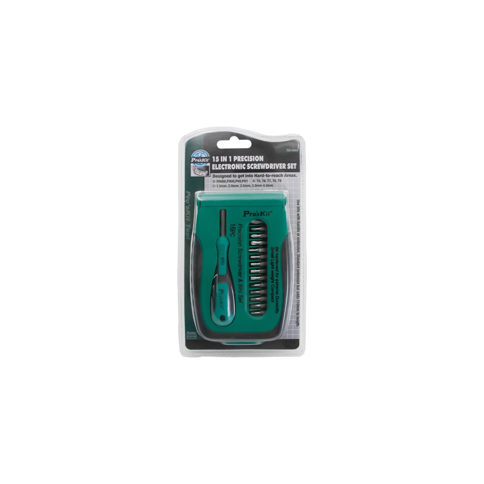 PROSKIT SD-9804 Set di cacciaviti elettronici di precisione 15 IN 1 Proskit