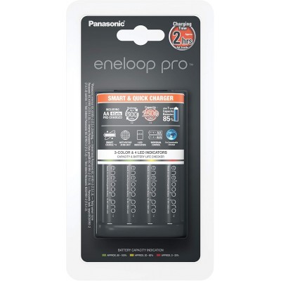 Panasonic Eneloop PRO Caricabatterie Rapido BQ CC55E + 4 Pile Stilo AA 2500 mAhPanasonic