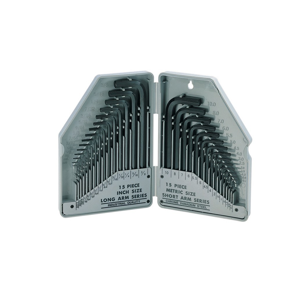 PROSKIT 8PK-027 Set di chiavi esagonali combinate metriche e in pollici da 30 pezziProskit