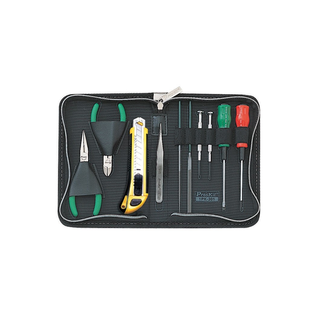 PROSKIT 1PK-301 Kit di utensili compatti da 10 pezzi Proskit