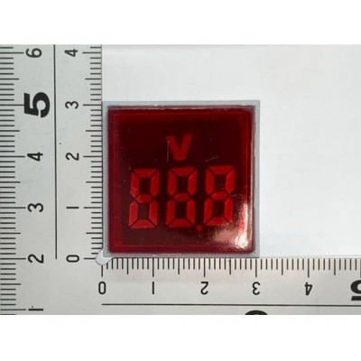 Voltometro AC da pannello ROSSO AC 24V-500V Tensione