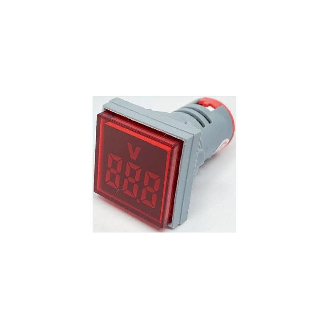 Voltometro AC da pannello ROSSO AC 24V-500V Tensione