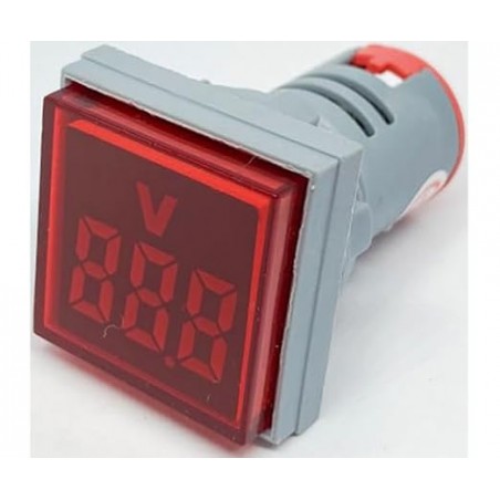 Voltometro AC da pannello ROSSO AC 24V-500V Tensione