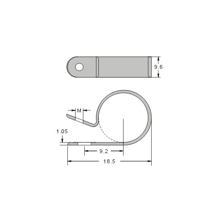 10 Pezzi Fermacavo Per Fissaggio Cavi max 5mm a vite in Nylon 66 Kss