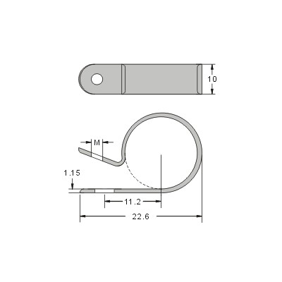 10 Pezzi Fermacavo Per Fissaggio Cavi max 7,9mm a vite in Nylon 66 Kss