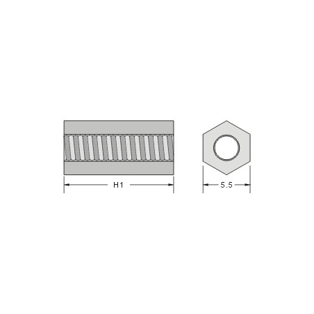 100 Pezzi Distanziale per viti esagonale M3 H15mm in Plastica F/F Supporto Pcb Perno in Nylon Kss