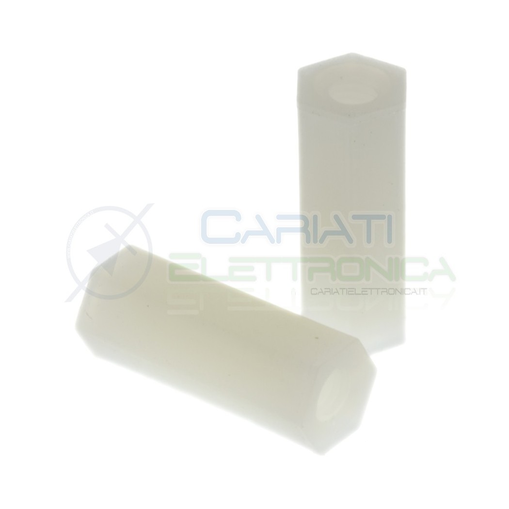100 Pezzi Distanziale per viti esagonale M3 H15mm in Plastica F/F Supporto Pcb Perno in Nylon Kss