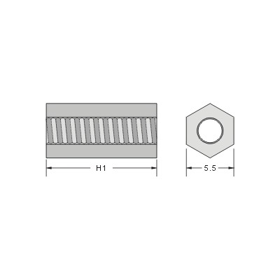 10 Pezzi Distanziale per viti esagonale M3 H 8mm in Plastica F/F Supporto Pcb Perno in Nylon Kss