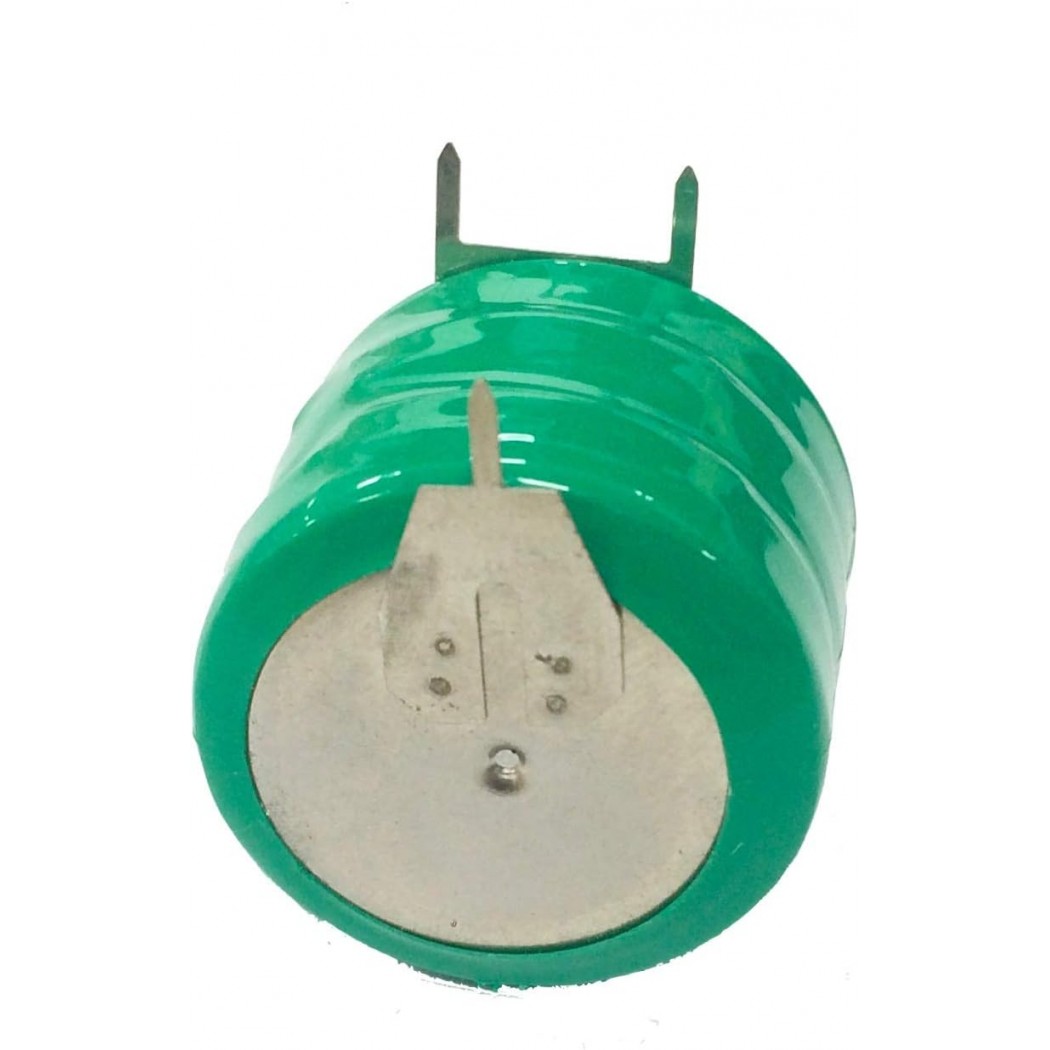 Batteria 3,6V 230mAh NiCd Tampone Bottone ricaricabile a Saldare Per Circuiti Stampati con terminaliExtracell